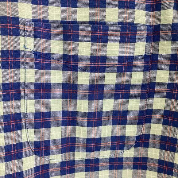 Gap Blue Aqua Plaid Woven Cotton Button Down Shirt Men's Size XL Casual - Picture 4 of 6